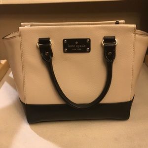 Beige and Black Kate Spade Crossbody